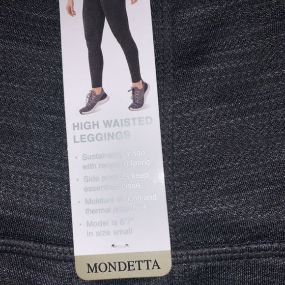 MONDETTA Women Brushed Jacquard Legging Tight -- Black Combo - Picture 8 of 10